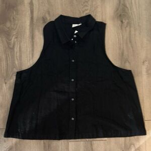 GAP Linen Sleeveless Button-Down Top size XL NWT